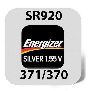 Energizer Uhrenbatterie 371 AgO 1,55V - SR920SW 10-er Pack